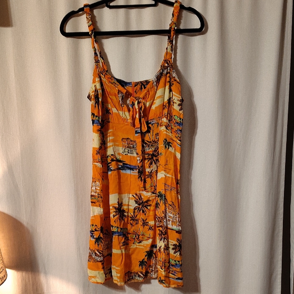 Nasty Gal Orange Tropical Dress